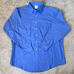 Brooks Brothers Traditional Fit Non-Iron Blue Button Down Shirt